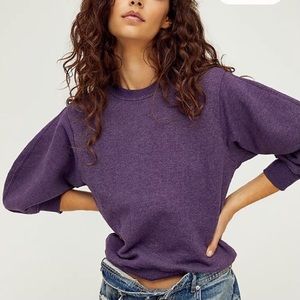 AGOLDE Thora Heathered Sweatshirt in Purple